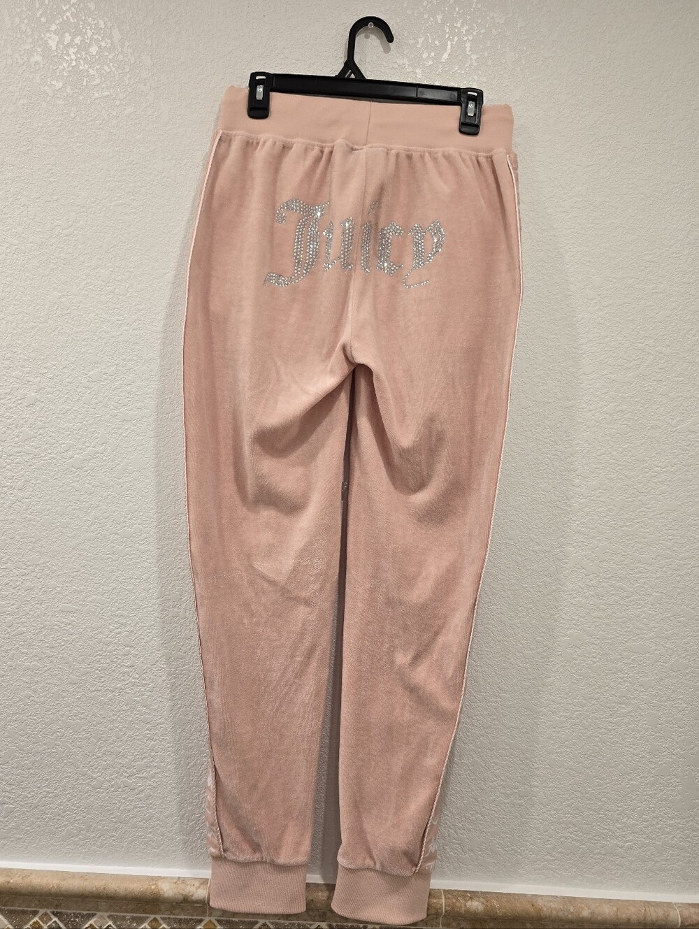 Rare Kappa X Juicy Couture Big Bling Velour Joggers Pink M